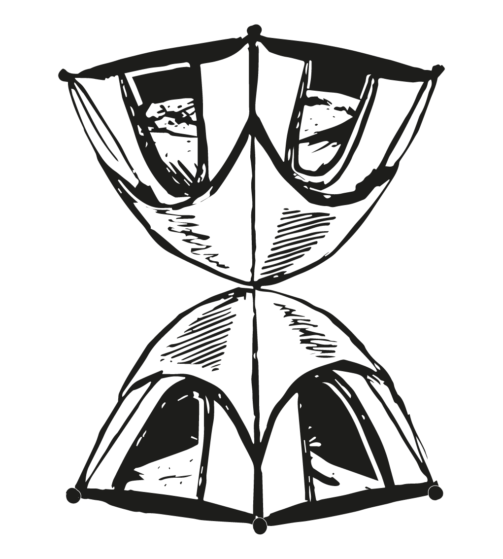 📅 05/10/2026 · Logo Acampada 26S (blanco y negro)